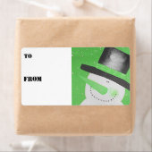 Snowman Gift Tags - Grün (Insitu)