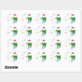 Snowman Gift Tags Runder Aufkleber (Blatt)