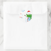 Snowman Gift Tags Runder Aufkleber (Tasche)
