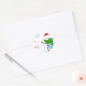 Snowman Gift Tags Runder Aufkleber (Umschlag)