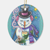 SNOWMAN, GINGERBREAD MAN & TASSE DES HOT-SCHOKOLAD KERAMIK ORNAMENT (Links)