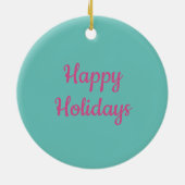 SNOWMAN, GINGERBREAD MAN & TASSE DES HOT-SCHOKOLAD KERAMIK ORNAMENT (Hinten)