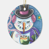 SNOWMAN, GINGERBREAD MAN & TASSE DES HOT-SCHOKOLAD KERAMIK ORNAMENT (Links)