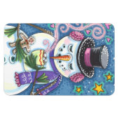 SNOWMAN, GINGERBREAD MAN & TASSE DES HOT-SCHOKOLAD MAGNET (Horizontal)