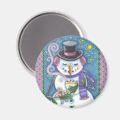 SNOWMAN, GINGERBREAD MAN & TASSE DES HOT-SCHOKOLAD MAGNET (Vorderseite/Rückseite)