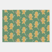 Snowman Gingerbread Man Tin Soldier Weihnachten Geschenkpapier Set (Vorderseite 3)