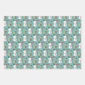 Snowman Gingerbread Man Tin Soldier Weihnachten Geschenkpapier Set (Vorderseite)