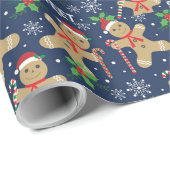 Snowman Gingerbrot Weihnachtsschnee-Weihnachten Geschenkpapier (Rolleneckpunkt)