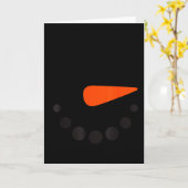 Snowman Girl Face For Girls Christmas Winter Karte (Gelbe Blume)