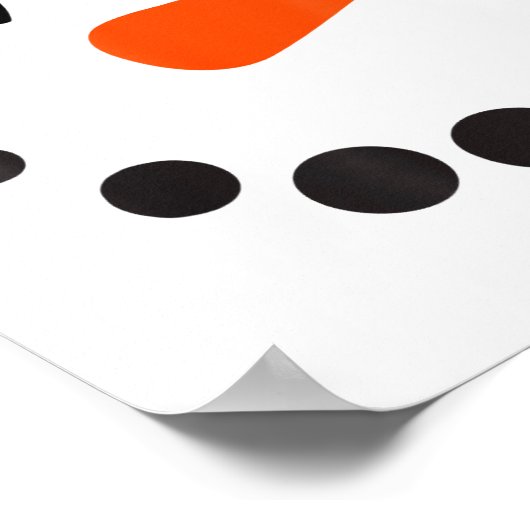 Snowman Girl Face For Girls Christmas Winter Poster (Ecke)