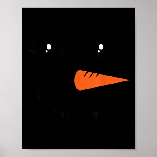 Snowman Girl Face For Girls Christmas Winter Poster (Vorne)