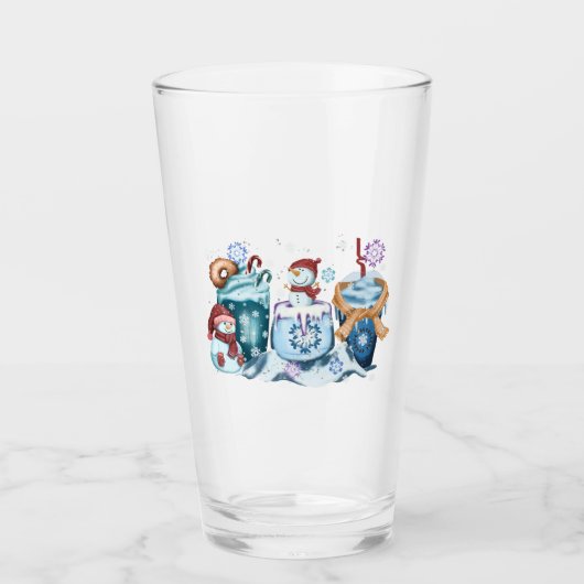 Snowman Glass Cup Glas (Vorderseite)