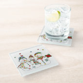 Snowman Glasuntersetzer (Schrägansicht)