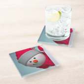 Snowman Glasuntersetzer (Schrägansicht)
