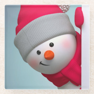 Snowman Glasuntersetzer