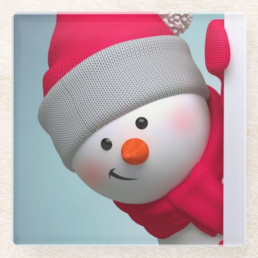 Snowman Glasuntersetzer (Vorderseite)