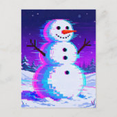 Snowman Glitch Postkarte (Vorderseite)