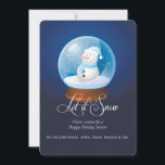 Snowman Globe Holiday Card Feiertagskarte<br><div class="desc">Ein bezaubernder Schneemann in einer Winterkugel, den Sie mit Ihren Urlaubssgrüße mitschicken. Die Karte lässt sich leicht mit Ihren Formulierungen, Schriftart, Schriftart, Papierform und sechs Papiertypen anpassen. Nicht genau das, was Sie suchen? Alle unsere Produkte können auf Ihre Bedürfnisse zugeschnitten werden, ohne Aufpreis. Kontaktieren Sie uns einfach unter askcottonlamb@gmail.com Verfügbare...</div>