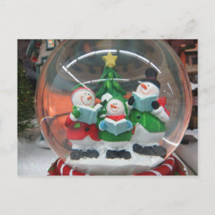 Snowman Globe Postkarte