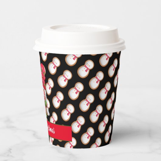 Snowman Gnome Anpassen von Farbe und Text Pappbecher (Links)