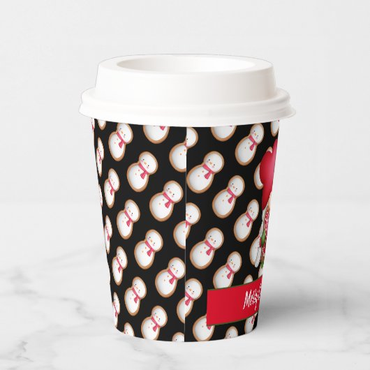 Snowman Gnome Anpassen von Farbe und Text Pappbecher (Rechts)