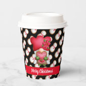 Snowman Gnome Anpassen von Farbe und Text Pappbecher (Vorderseite)