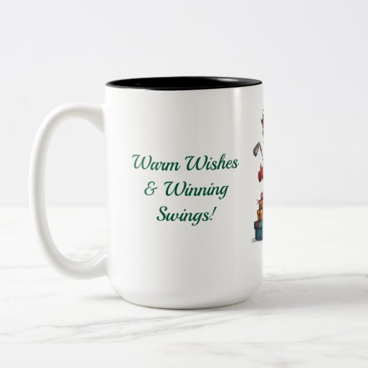 Snowman Golfer Holiday Tasse (Links)