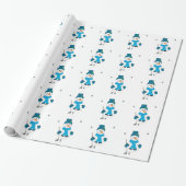 Snowman Golfer Saisonale Swing Wrapping Paper Geschenkpapier (Ungerollt)