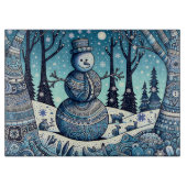 Snowman Gond Panting Schneidebrett (Vorderseite)