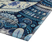 Snowman Gond Panting Schneidebrett (Ecke)