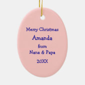 Snowman Grandtochter Weihnachtsschmuck (Hinten)