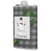 Snowman Gray Buffalo Kariert Flask Flachmann (Links)
