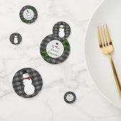 Snowman Gray Buffalo Kariert Table Confetti Konfetti (Gruppe)