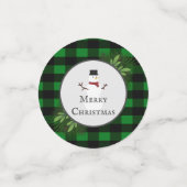 Snowman Green Buffalo Kariert Table Confetti Konfetti (Klein Vorderseite)