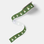 Snowman Green Satinband (Rückseite)