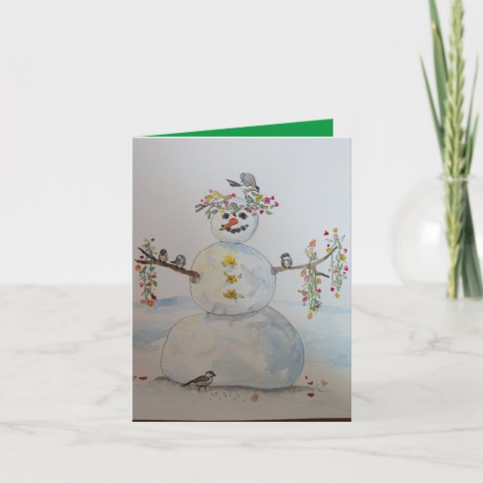 snowman greeting card karte (Vorderseite)