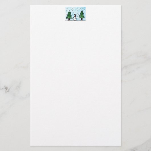 Snowman Greetings Briefpapier (Vorderseite)