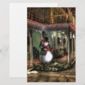 Snowman Greetings Briefpapier (Vorne/Hinten)