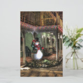 Snowman Greetings Briefpapier (Stehend Vorderseite)