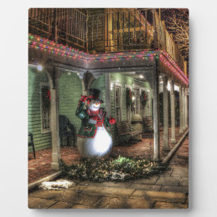 Snowman Greetings Fotoplatte