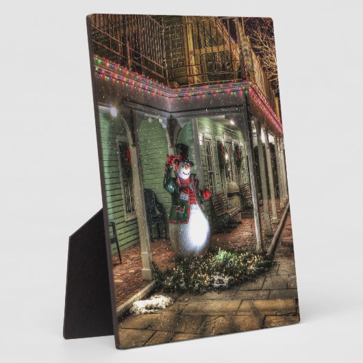 Snowman Greetings Fotoplatte (Seite)