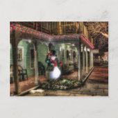 Snowman Greetings Postkarte (Vorderseite)