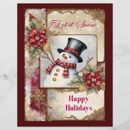Snowman Greetings Scrapbook Paper