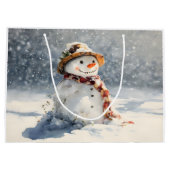 Snowman Große Geschenktüte (Rückseite)