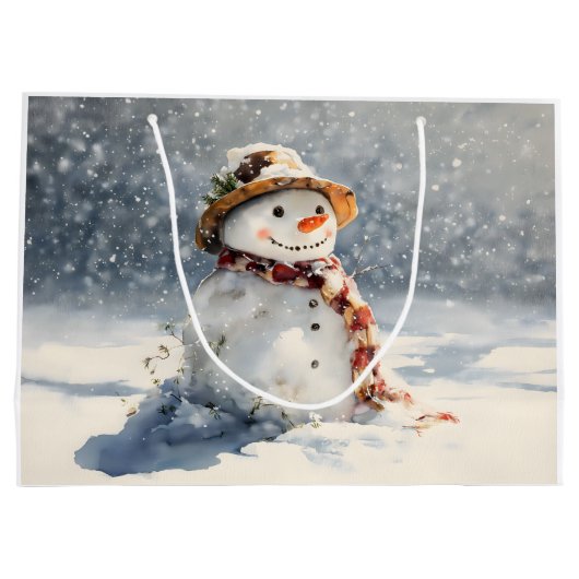 Snowman Große Geschenktüte (Rückseite)