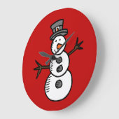 Snowman Große Wanduhr (Winkel)