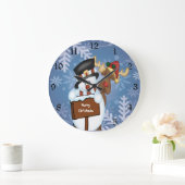 Snowman Große Wanduhr (Zuhause)