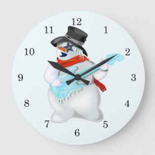 Snowman Große Wanduhr