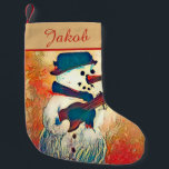 Snowman Guitar Personalisiert Kleiner Weihnachtsstrumpf<br><div class="desc">Snowman Guitar Personalisiert Kleiner Weihnachtsweihnachtsweih aus einem Gemälde,  das mein Sohn am Weihnachtsfeiertag mit seiner Großmutter gemacht hat! Mischen Sie Ihre Lieblings-Up On the Mountain Holiday Designs mit Ihren Lieblingsprodukten!</div>