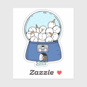 Snowman Gumball Maschine Laptop Sticker